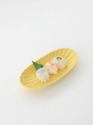 카라멜샵 국화 타원접시 2color 일본꽃접시